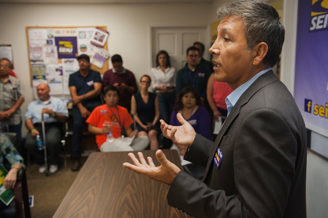 Vicente Sarmiento, mayor pro tem of Santa Ana, said, “There is now — unlike before — a comfort level with knowing there’s a lot of Latinos living here and Latino leadership here.” Credit, Andrew Cullen for The New York Times 